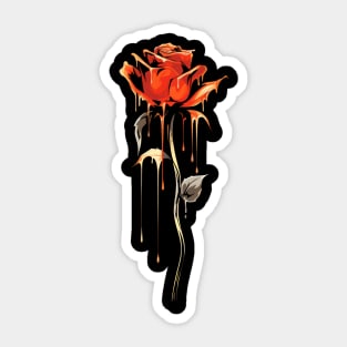 Love can be fragile, even a rose can wilt Sticker